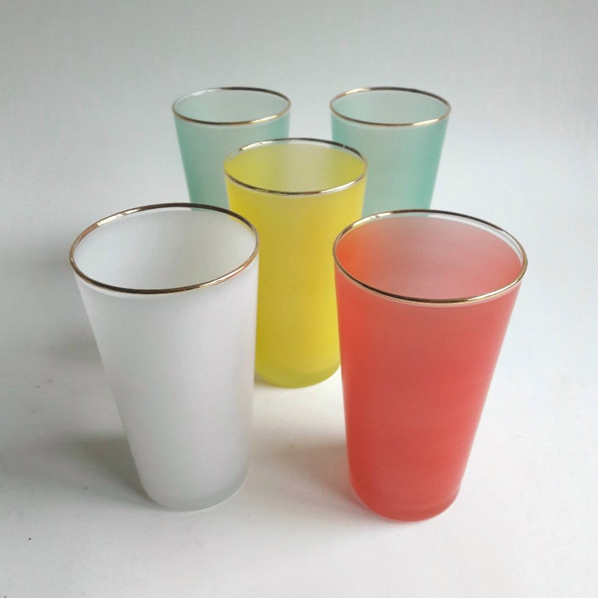 set jaren 60 limonade glazen