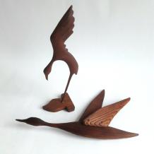 set houten jaren 60 vogels