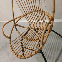 jaren 60 rotan stoel (2805)