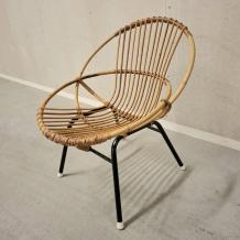 jaren 60 rotan stoeltje