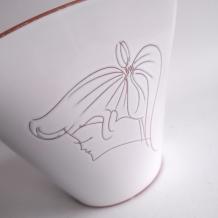 jaren 60 XL bloempot meisje