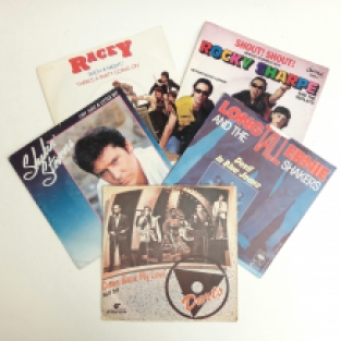 set van 5 singles uit de rivival rock & roll periode (1088)