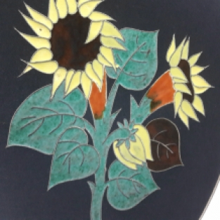 zonnebloemen Ruscha wandbord