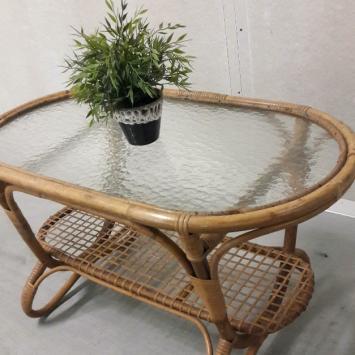 jaren 50/60 rotan tafel
