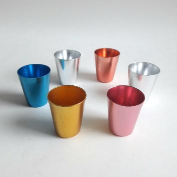 set aluminium MINI bekers