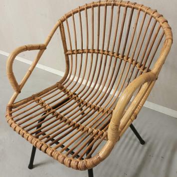 jaren 60 rotan stoel (2773)