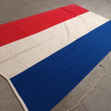 vintage XL Nederlandse vlag (214cm bij 132cm)