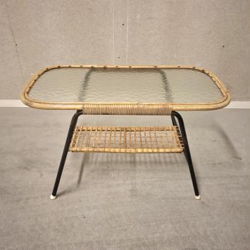 jaren 60 rotan tafeltje