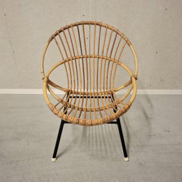 jaren 60 rotan stoeltje (2998)