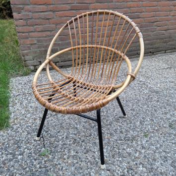 jaren 60 rotan stoeltje (2998)