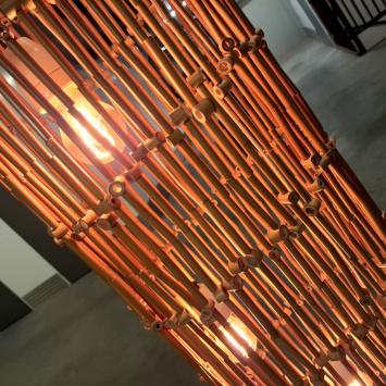jaren 60/70 (rotan) plafondlamp