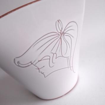 jaren 60 XL bloempot meisje