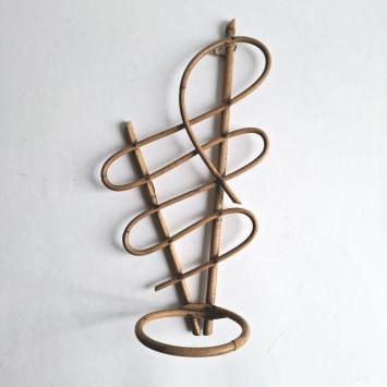 jaren 60 rotan plantenhanger (3074)