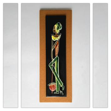 jaren 50/60 wandbord/tegel (3075)