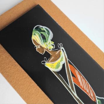 jaren 50/60 wandbord/tegel (3075)